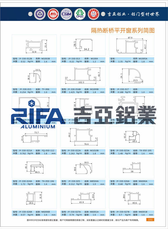 60平开窗系列简图图片