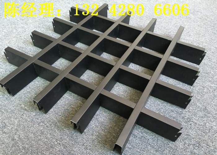 方形铝格栅产品尺寸规格参数 四方格子铝格栅尺寸:50格,75格,100格