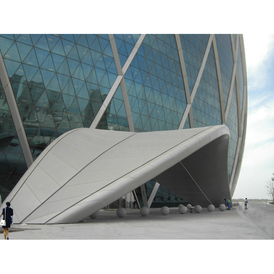 雙弧鋁幕牆鋁單板迪拜工程建設使用出售