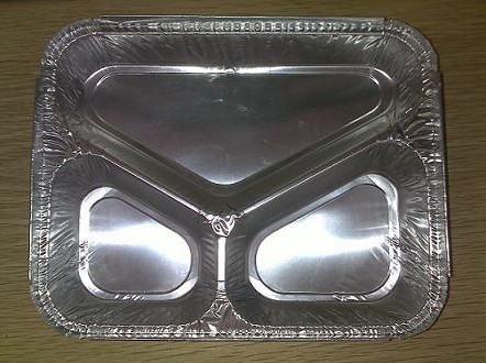 Three grid Aluminum Foil Container