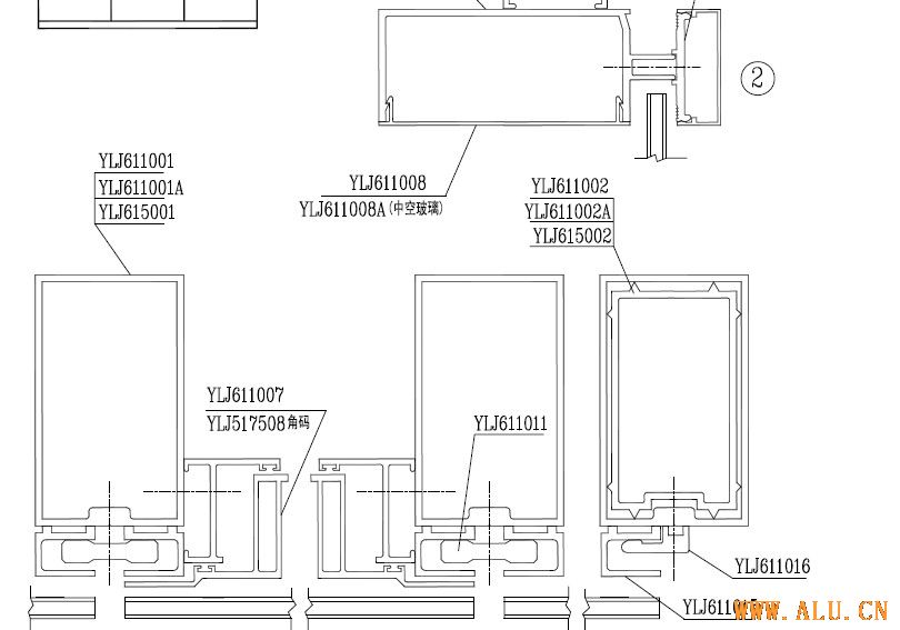 110,150 series curtain wall