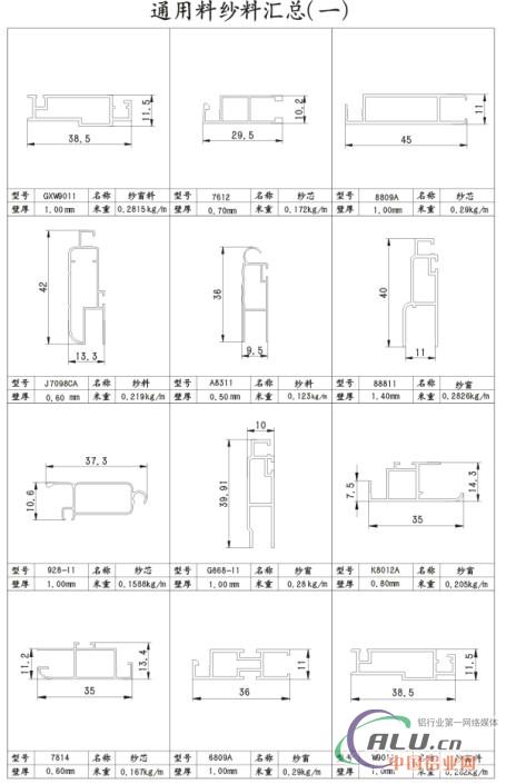 供应各型号门窗铝型材，荣兴铝业