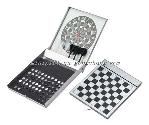  in 1 Aluminum Magnetic Dart Board with chess 