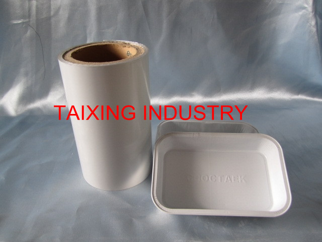 white lacquer aluminium foil for airline food container 
