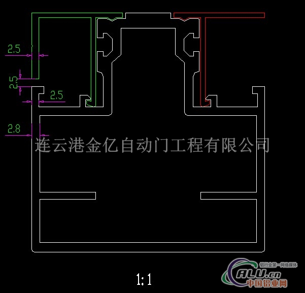 旋转门零部件铝型材