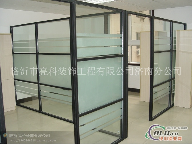 价低质优铝合金玻璃高隔墙隔断