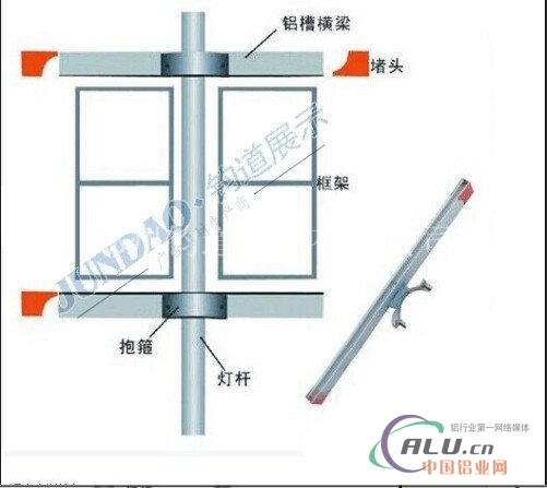  铝合金道旗架 道旗架成批出售