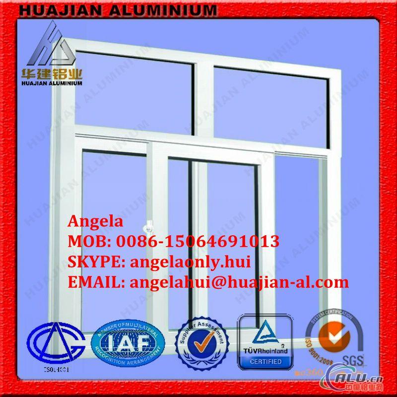 China lowest price aluminium sliding windows and doors with single glass/anodized black/powder coate