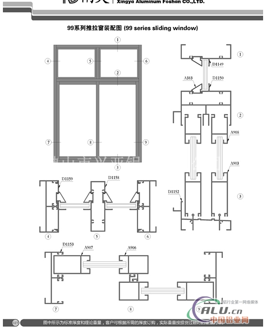 99系列推拉窗型材