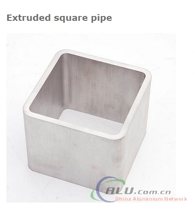 Extruded square pipe