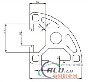 3030R欧标铝材圆弧形 工业铝材