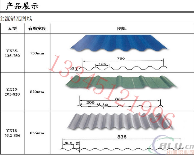 0.4厚度铝瓦板生产厂家耐腐蚀的瓦楞板		