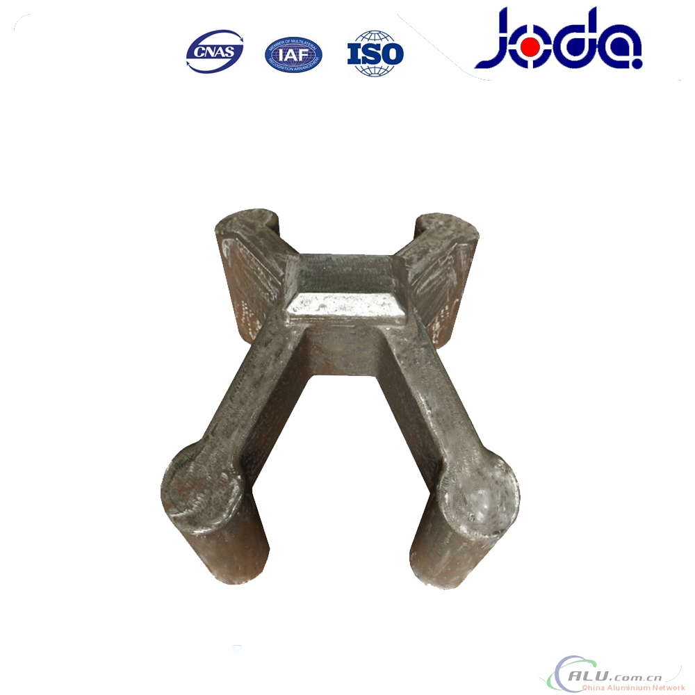 Double anode steel pawl in electrolytic aluminum equipment
