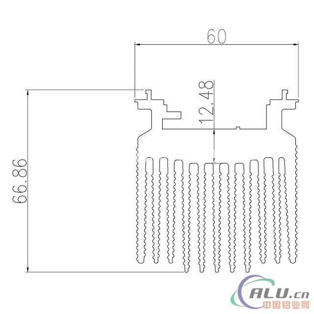 散热器铝型材SRX66X60