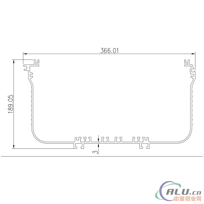 LED灯壳铝型材LED366X189