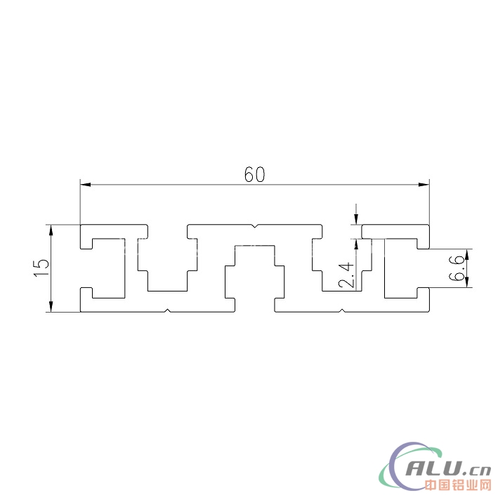 支架料国标铝型材GB15X60