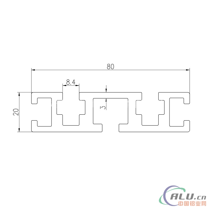 支架料国标铝型材GB20X80