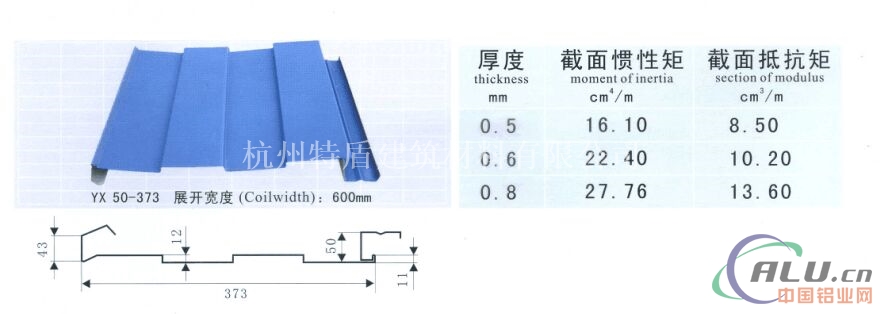 YX50373铝合金压型板