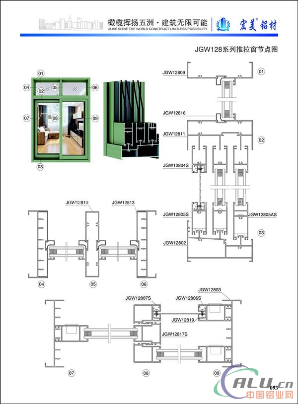 JGW128 87系列推拉窗