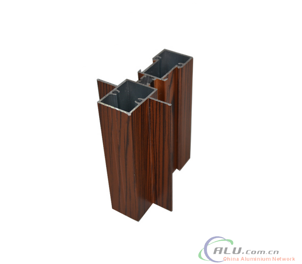 Customized Thermal Bridge Wood Grain Transfer Aluminium Outward-Opeing Window Profile