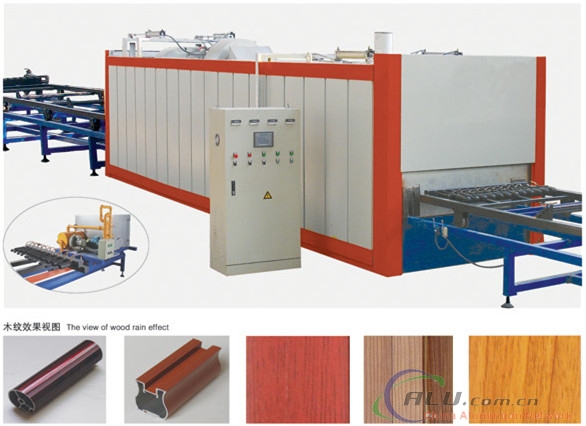 wood grain transfer printing production line 