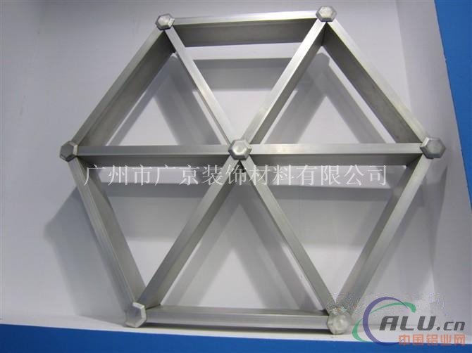 型材三角型铝格栅、正方形铝格栅现货直销