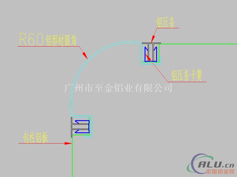 中山市加油站圆角铝型材-现货供18588600309