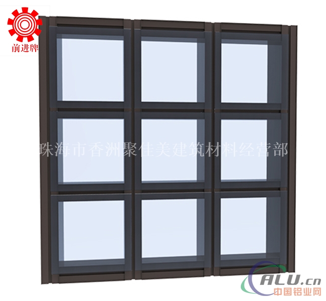 Q1403铝合金隐框玻璃幕墙型材