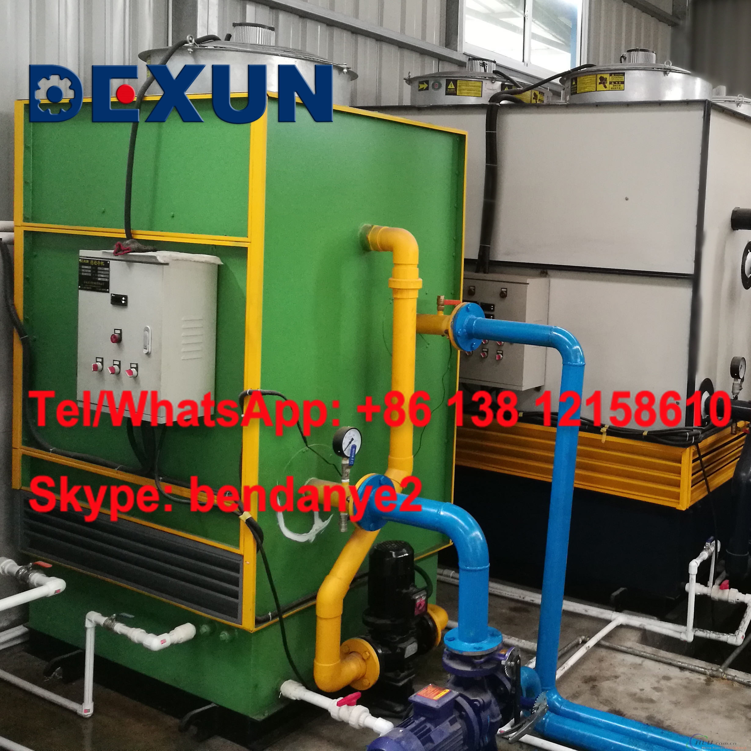 Free maintenance evaporative air cooling water chiller machine
