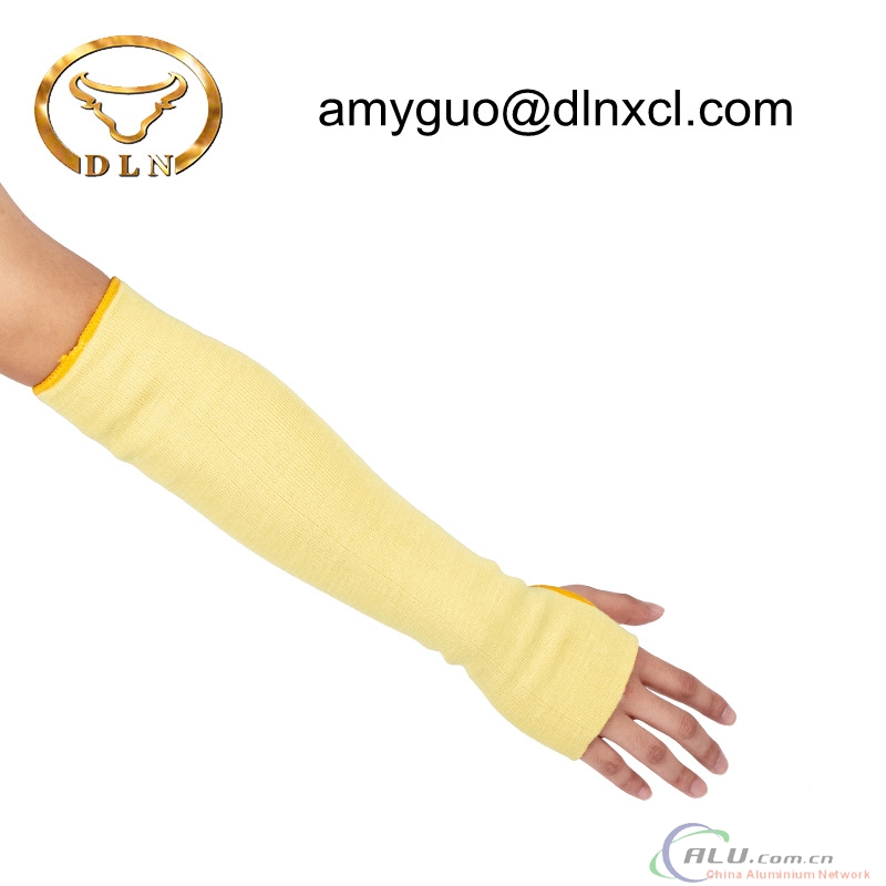 Kevlar arm sleeve with thumb slot for arm protection