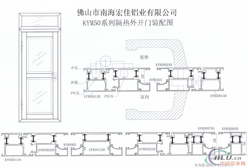 KYM50系列隔热外开门