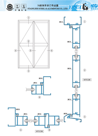70系列平开门