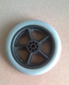 供应助行器5寸PVC小轮（塑料轮毂+