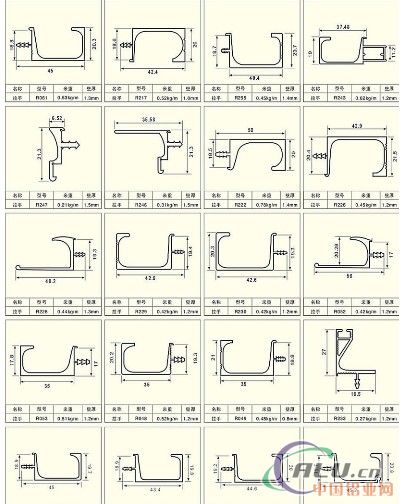 家具铝型材 专业定做各种工业铝型材