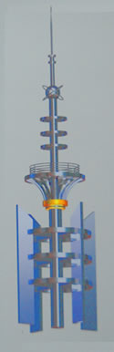 Artistic ornament steel tower 