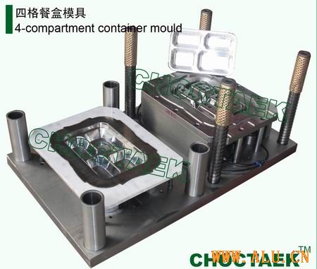 Multi-compartment container mould