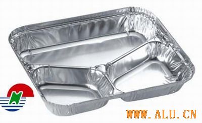 three compartment aluminium foil container