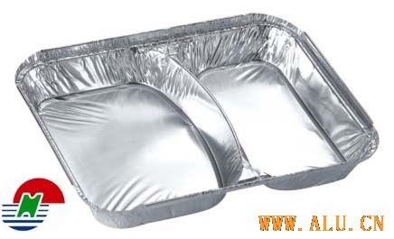 two compartment aluminium foil container
