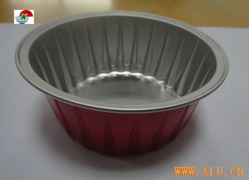 red color aluminium foil container