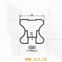 Aluminium profile for sliding door