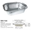 Disposable aluminum foil food container WB130
