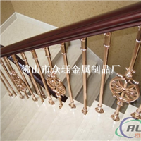 铝艺玫瑰金镂空楼梯护栏别墅花格板楼梯护栏